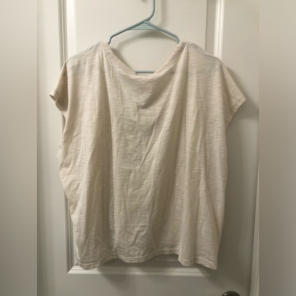 NWOT Athleta Women's Classic Slub Tee color Cream size XS - Picture 9 of 11